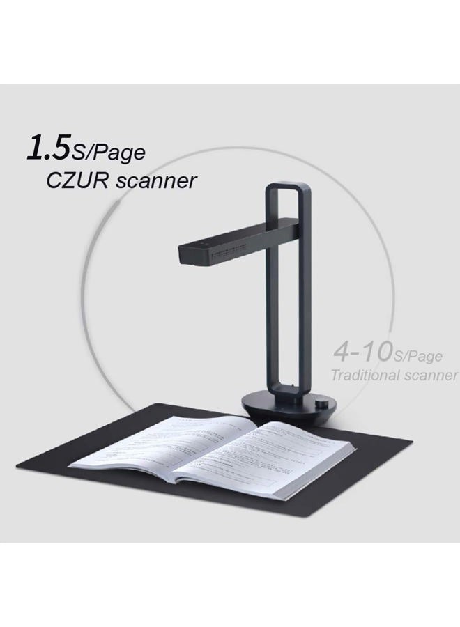 CZUR Aura Pro Portable Book Scanner, A3 Document Scanner, Auto-Flatten & Fingerprint Removal Technologies, Multi-Language OCR, 90° Foldable, for Mac & Windows - Image 3