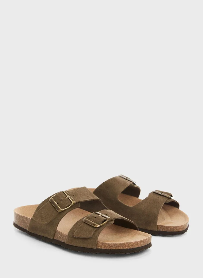 Mango Man Casual Buckle Sandals