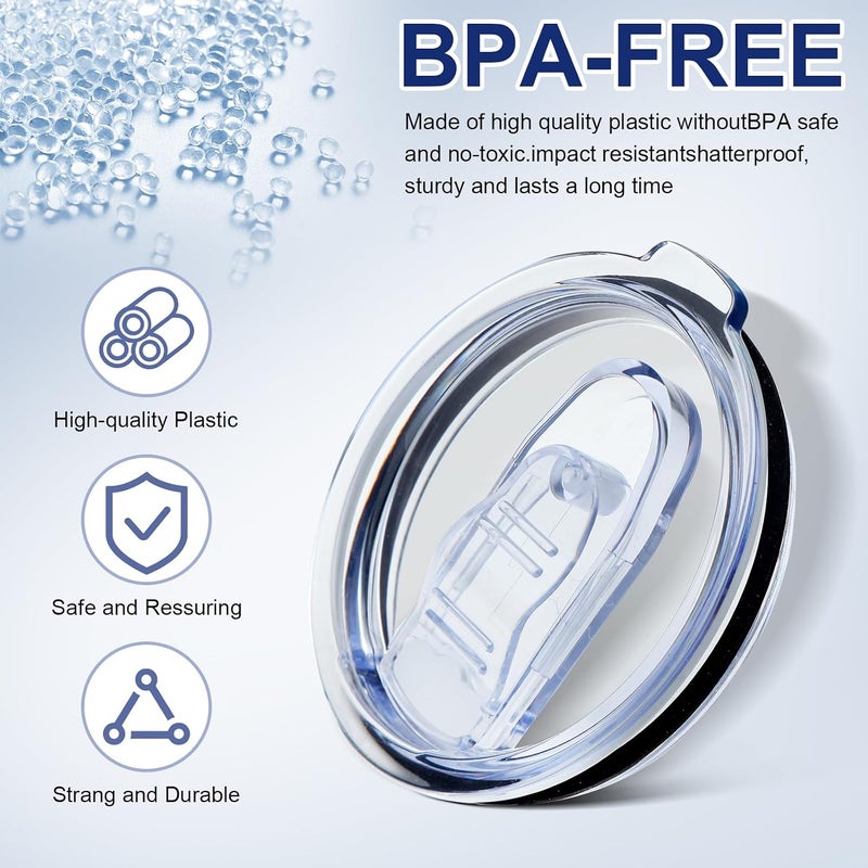 قطعتان من غطاء بديل لكوب 40 أونصة متوافق مع Silver Buffalo، إكسسوارات لكوب Silver Buffalo، خالٍ من مادة BPA، غطاء بديل قابل لإعادة الاستخدام - Image 5