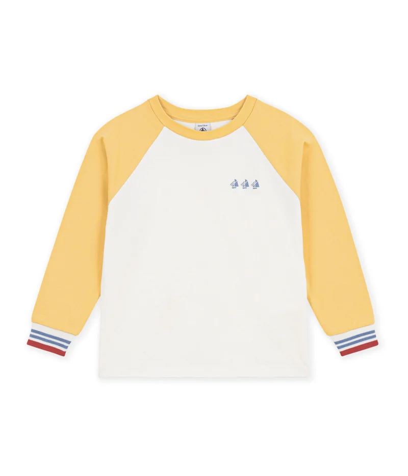 بيتي باتو Children's Long-Sleeved Colourblock Cotton T-Shirt