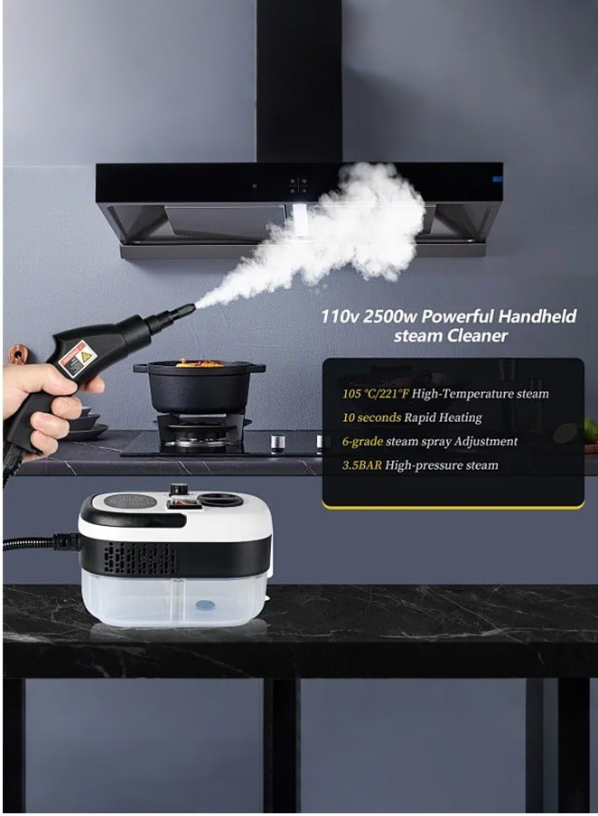 APEX Handheld Steam Cleaner for home, Steamer for Cleaning, Multipurpose Portable Steam Cleaners Use with Safety Lock and Accessory Kit to Remove Grime, Grease, More, Save Time and Effort - Image 2
