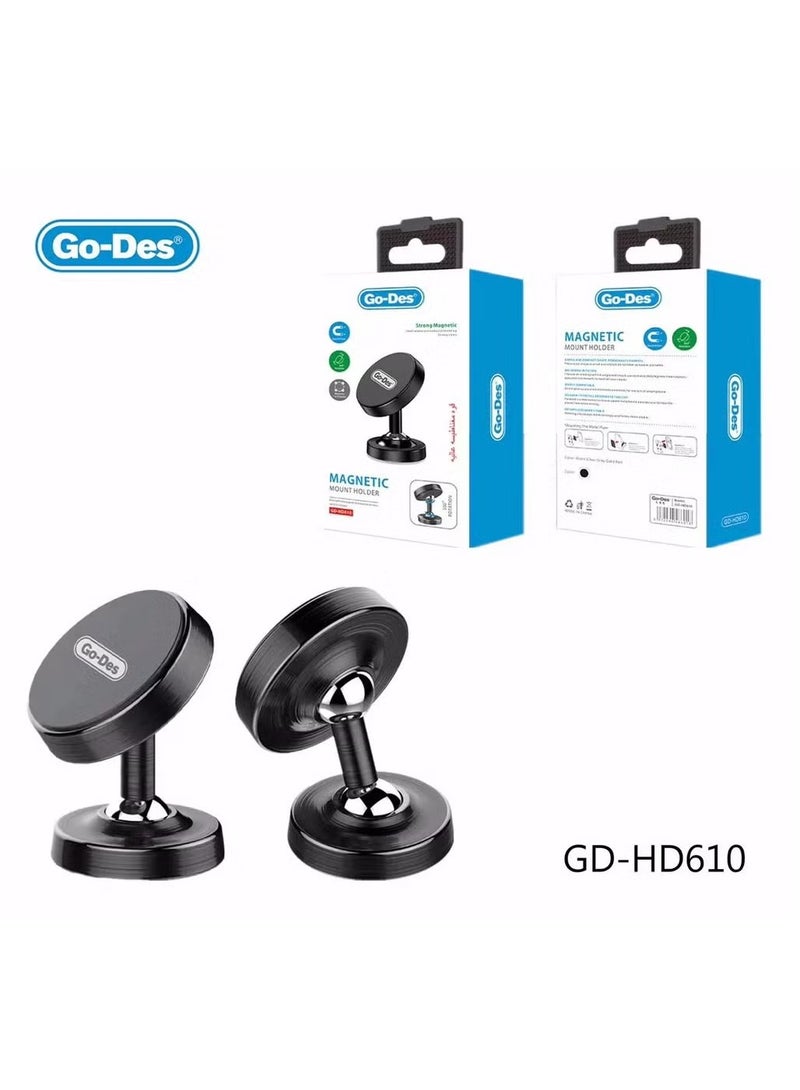 ملحقات السيارة حامل الهاتف المحمول المغناطيسي الأوتوماتيكي للسيارة بزاوية 360 درجة (GD-HD610)