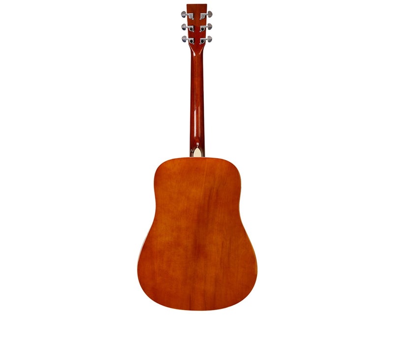 SX Guitar SD104GBR Dreadnought Acoustic - Gloss Brown - Image 2