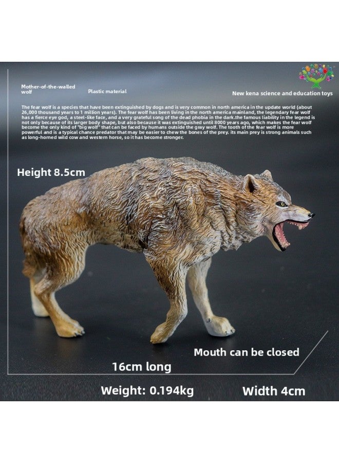 New Kenna Ancient Prehistoric Animal Model Mammoth Dew Wolf Saber-toothed Tiger Dunn Fish Toy Paleontology Child