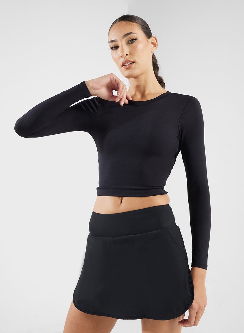 فورورد بلوزة بأكمام طويلة بقصة ضيقة وفتحة خلفية - Image 1