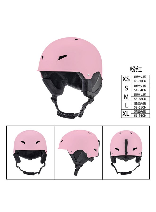 Pink without Lenses New Ski Helmet Adult Children Outdoor Sports Unisex Ski Skating Snow Helmet Helmet