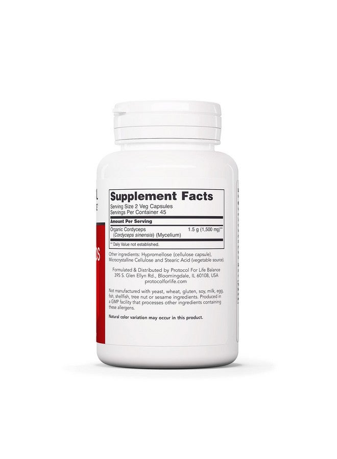 Protocol For Life Balance Protocol Cordyceps 750 Mg Immune Support And Mushroom Supplement 90 Veg Caps - Image 3