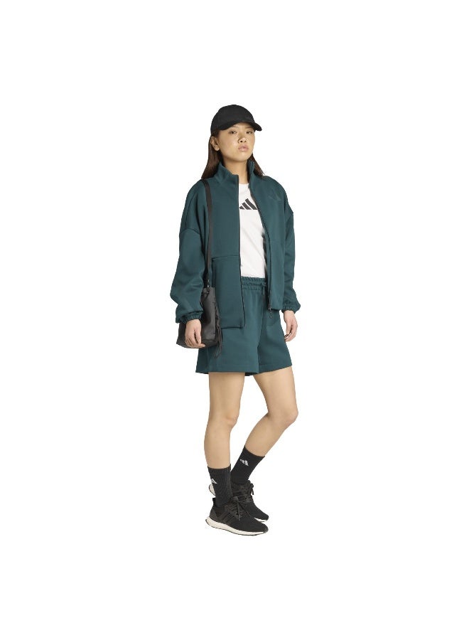 Adidas W Z.N.E. Tt Green Training Track Tops For Women XS - Image 4