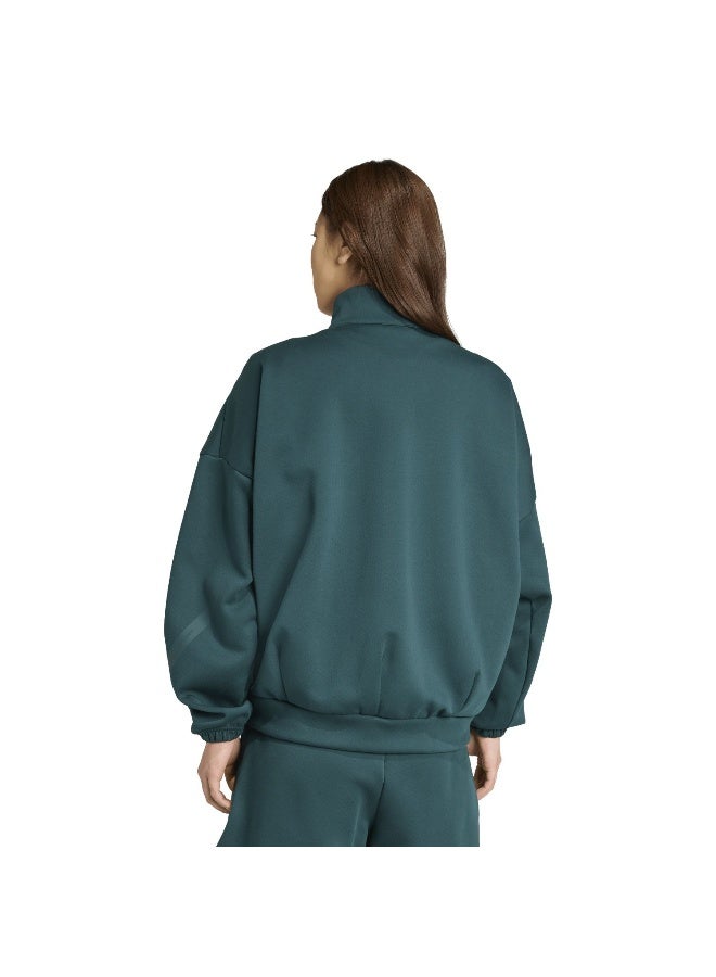 Adidas W Z.N.E. Tt Green Training Track Tops For Women XS - Image 3