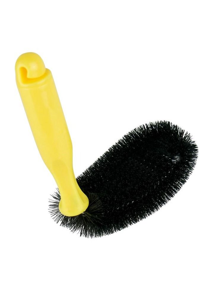 Safi WAX Portable Car Wheel Washing Brush Vehicle Washing Tools Soft Bristle Alloy Wheel Brush - SAFI WAX (Black&Yellow) 1PC - Image 2