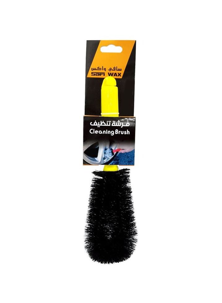 Safi WAX Portable Car Wheel Washing Brush Vehicle Washing Tools Soft Bristle Alloy Wheel Brush - SAFI WAX (Black&Yellow) 1PC - Image 4