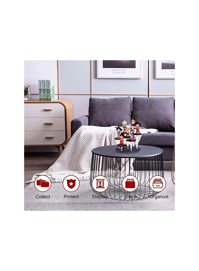 The Bros Acrylic Display Stand for Figures, Toys and Dolls, Collectibles, Jewelry, Action Figure Collection Organizer, Cosmetics Display, 7 Tiers, Black - Image 5