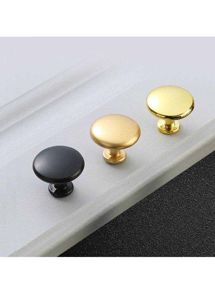 RTYY - 6 Pack Black Cabinet Knobs, Black Aluminum Alloy Dresser Knobs Drawer Pulls and Knobs Furniture Hardware Modern Round Knobs Black Knobs Kitchen Cabinet Door Knob for Drawer, Cupboard, Wardrobe and Furniture Decoration(25mm) - Image 1
