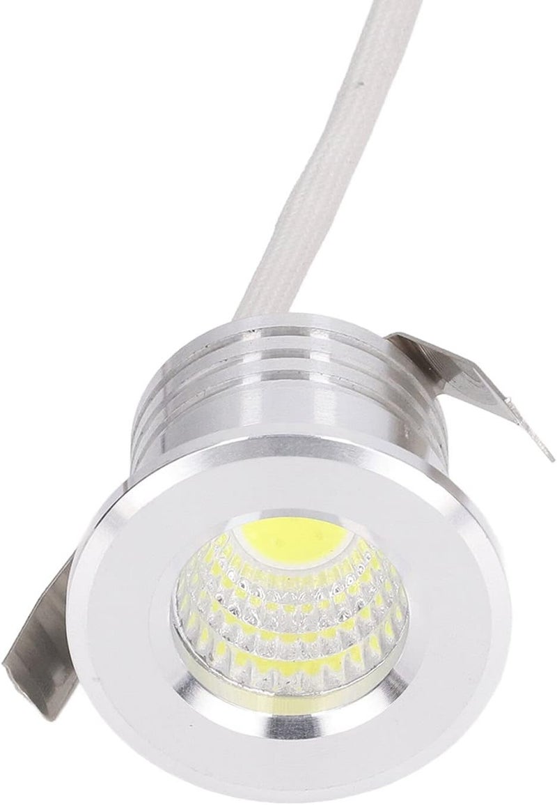 سوراندي ميني سبوتلايت مدمج، مصباح سقف LED، هيكل من الألمنيوم، إضاءة ناعمة، قوة 3 واط، جهد كهربائي من 85 إلى 265 فولت، مثالي للاستخدام في الأسقف الداخلية، مراكز التسوق، الحمامات والخزائن (لون الضوء الأبيض الدافئ 3000 كلوين). - Image 2