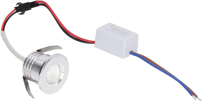 سوراندي ميني سبوتلايت مدمج، مصباح سقف LED، هيكل من الألمنيوم، إضاءة ناعمة، قوة 3 واط، جهد كهربائي من 85 إلى 265 فولت، مثالي للاستخدام في الأسقف الداخلية، مراكز التسوق، الحمامات والخزائن (لون الضوء الأبيض الدافئ 3000 كلوين). - Image 1