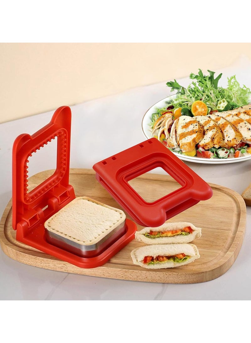 Sandwich Cutter and Sealer for Kids, 2Pcs Uncrustable Sandwich Maker and Decruster set,DIY Decruster Pocket Sandwiches, Great for Breakfast Sandwich Maker, Lunchbox and Bento Box - Image 3