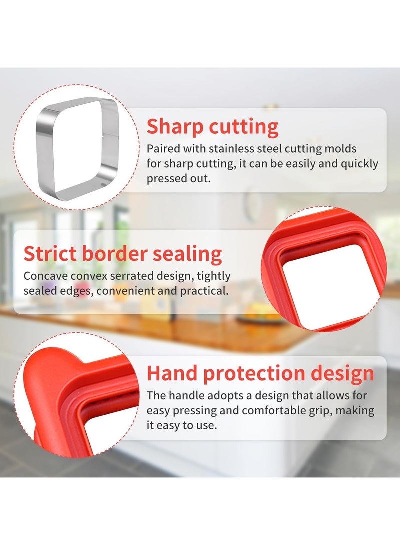 Sandwich Cutter and Sealer for Kids, 2Pcs Uncrustable Sandwich Maker and Decruster set,DIY Decruster Pocket Sandwiches, Great for Breakfast Sandwich Maker, Lunchbox and Bento Box - Image 5