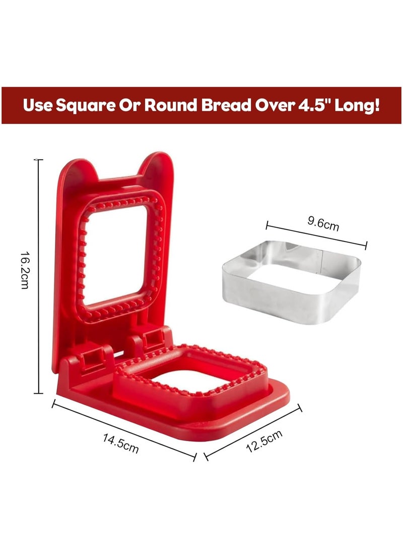 Sandwich Cutter and Sealer for Kids, 2Pcs Uncrustable Sandwich Maker and Decruster set,DIY Decruster Pocket Sandwiches, Great for Breakfast Sandwich Maker, Lunchbox and Bento Box - Image 2