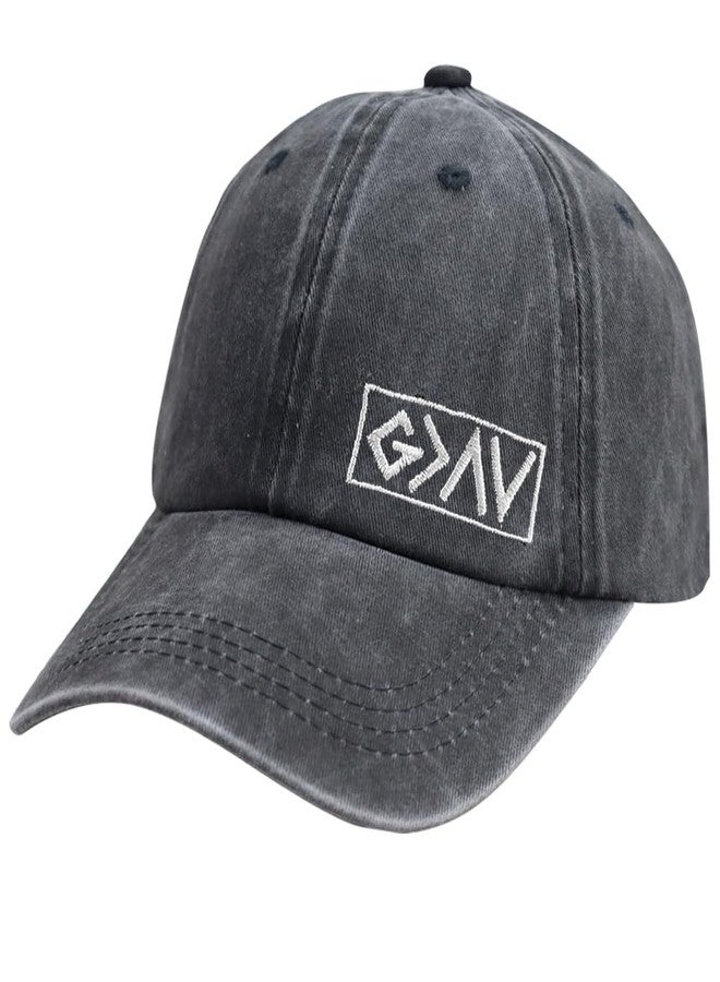Wanpcaiy Christian Hats for Men Women, Mothers Fathers Day Birthday Gifts for Dad Mom, Adjustable Embroidered Cotton Jesus Baseball Cap - Image 1