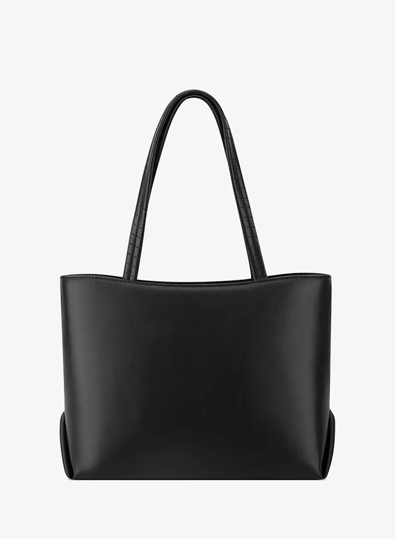 NINE WEST  Erina Plain Double Handle Tote Bag with Zipper Closure for Women | Best Price UAE
