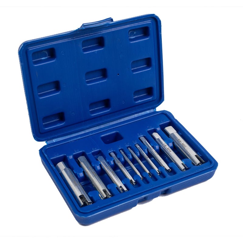 FOITECHY 10Pcs Tap Extractor 3/4 Flute Broken Head Screw Remover Stripped Tap Extractor Set - Image 1