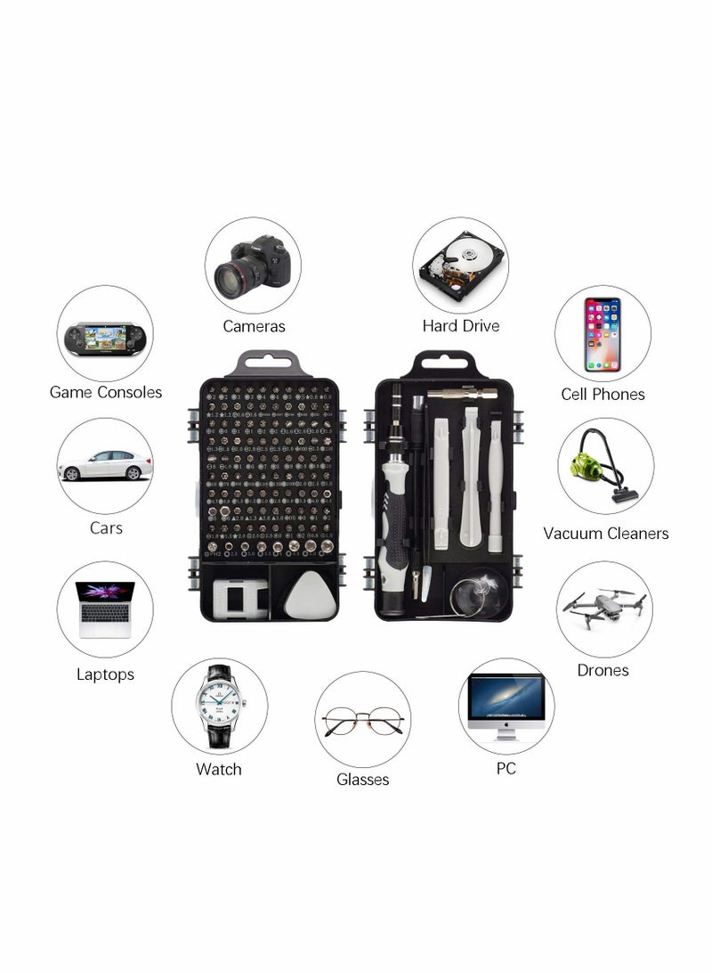 Zikra 115 in 1 Precision Screwdriver Set, Magnetic Mini Screwdriver Set DIY Hand Work Repair Tools Kit for iPhone, Laptop, PC, Watch, Gl and Other Electronics, Small Screwdriver Kit with Case - Image 2