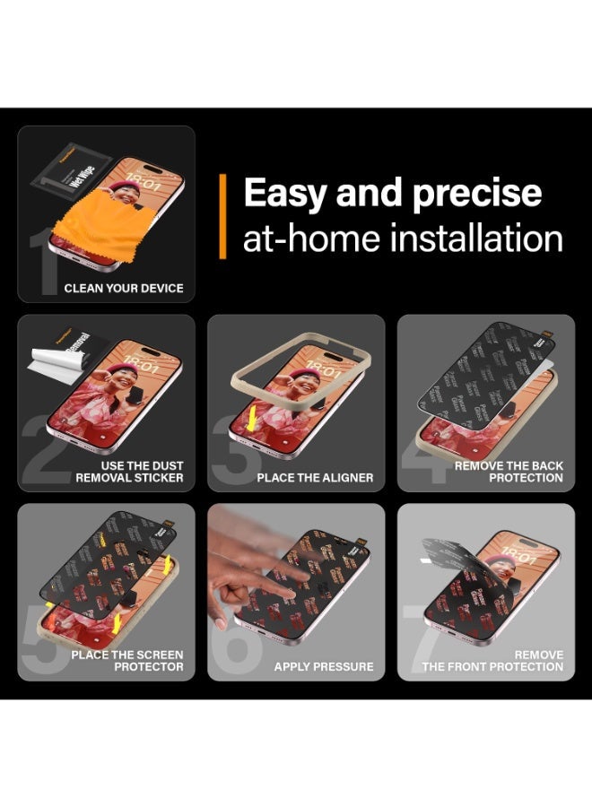 PanzerGlass iPhone 15 Anti-Reflective & Anti- Bluelight Screen Protector - Image 3