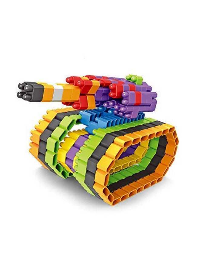 EKTA Bullet Block Game 400Pcs (Fun To Build) Interactive Block That Fits At Any Angle+Inspiration Booklet Inside-(Made In India),Multi - Image 4