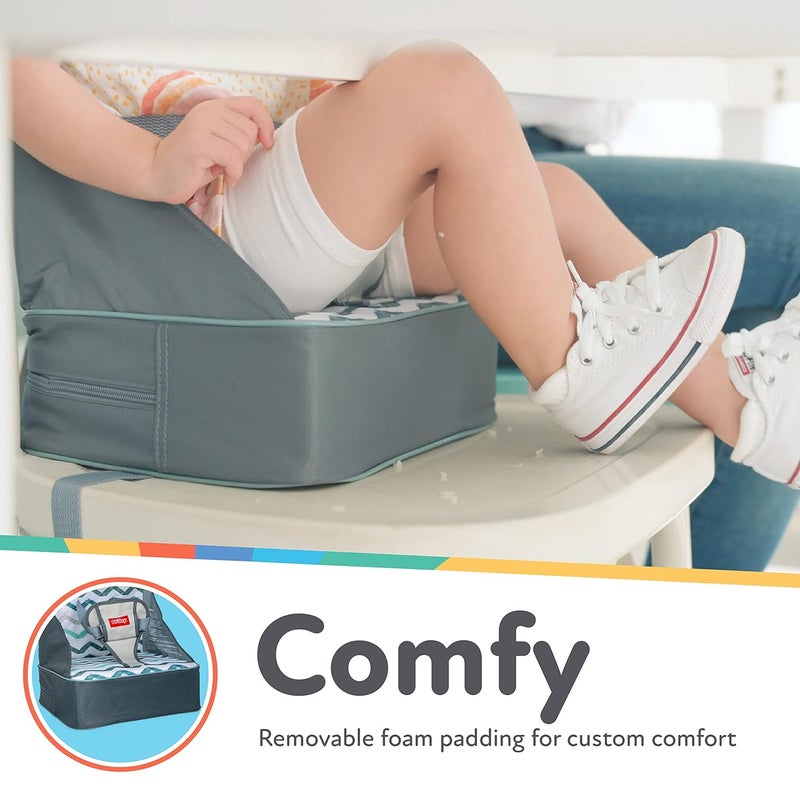 Nuby Easy Go Booster Seat  Travel Booster Seat for Babies and Toddlers  Holds Up to 35 Pounds  9 Months  Gray - Image 5