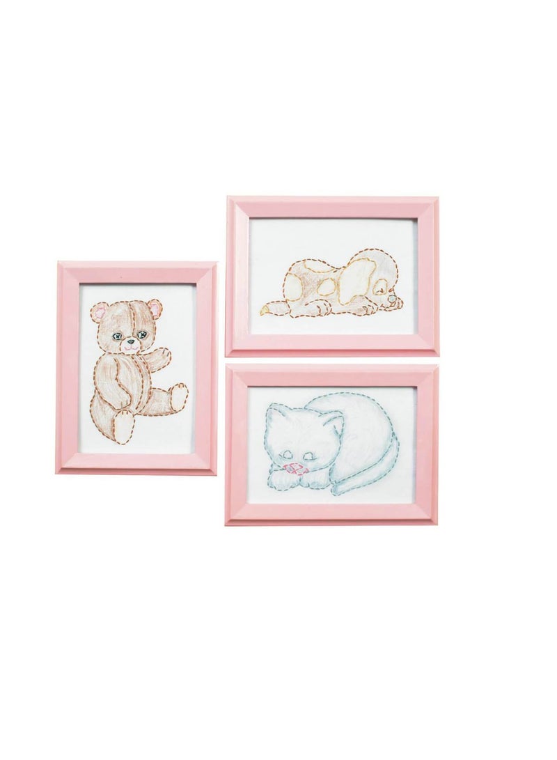 Huggable Animals Stamped Embroidery Kit Samplers 6 inch x 8 inch - Image 2