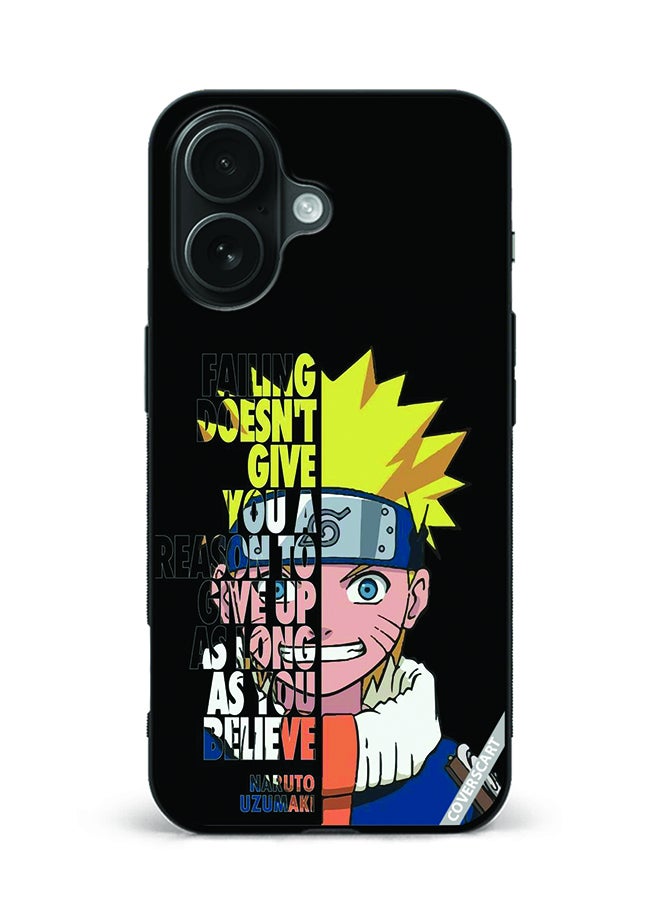 COVERSCART Protective Case Cover For Apple iPhone 16 Plus Naruto Design Black