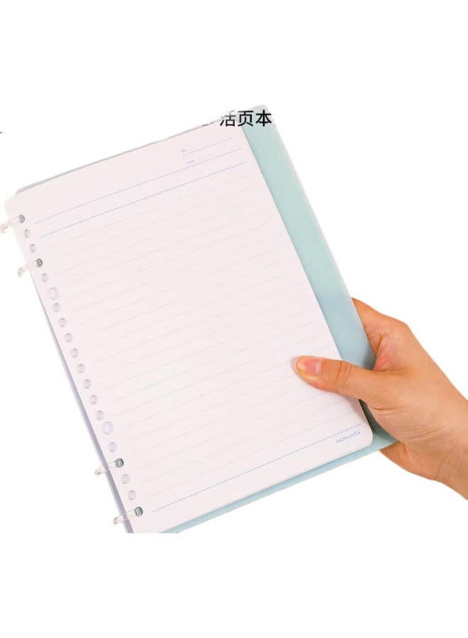 Kokuyo [Lowest Price Online] Kokuyo Campus Four-Ring Loose-Leaf Notebook, Large Capacity With Replaceable Pages, B5/40 Pages Ruled, Light Blue, 1 Book, Wcn-Cbn142Lb - Image 3