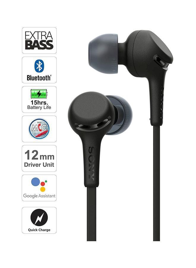 سوني سماعات رأس لاسلكية داخل الأذن WI-XB400 مع ميكروفون وبلوتوث أسود - Image 5