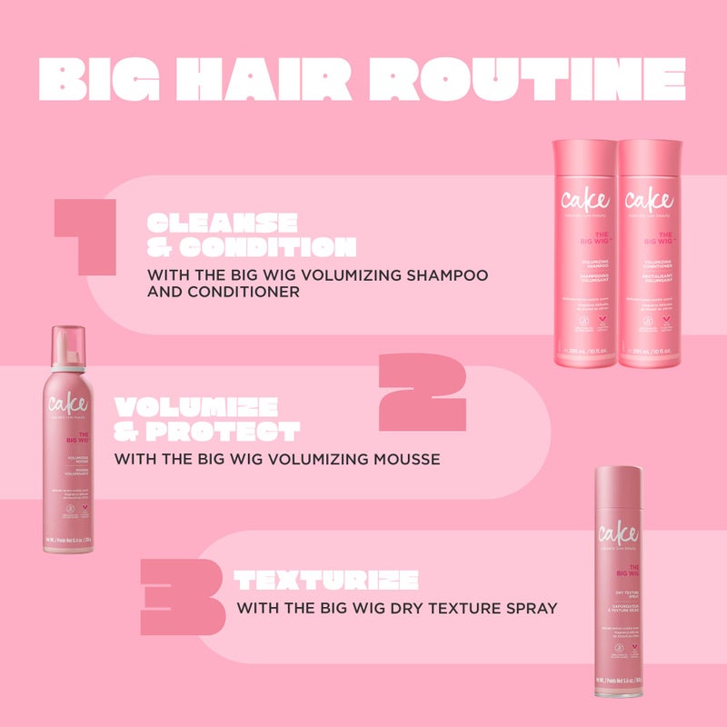 Cake Beauty Shampoo, The Big Wig â€“ Weightless Cleansing and Nourishing â€“ With Aloe Vera Rice & Soy Protein â€“ For All Hair Types â€“ 10 Fl Oz / 295 ml - Image 4