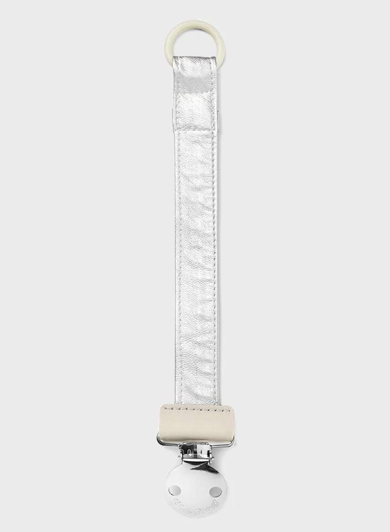 Elodie Details Stone Silver  Pacifier Clip