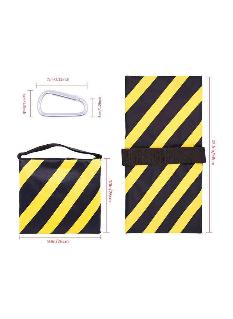 Coopic Medium Size Set Of Two Black/Yellow Heavy Duty Sand Bag Photography Studio Video Stage Film Sandbag Saddlebag For Light Stands Boom Arms Tripods (22.5Inch/58Cm)  - Image 2