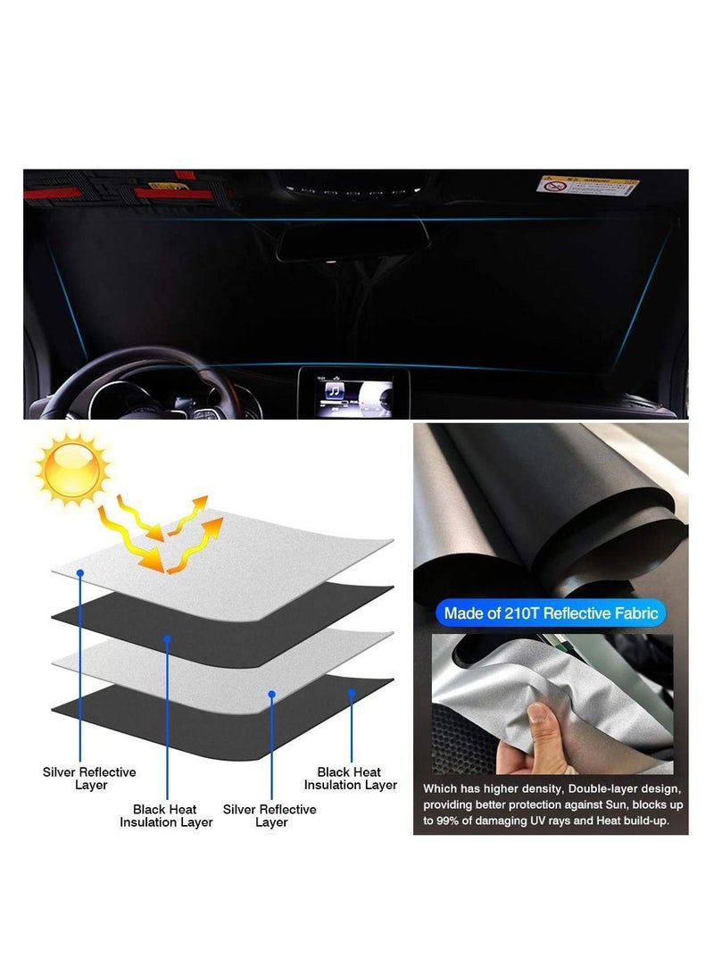 Y&D Windshield Sun Shade for Tesla Model 3 2016-2022, Sunshade Window Foldable Blocks UV Rays Keep Your Car Cooler, Design Accessories  - Image 3