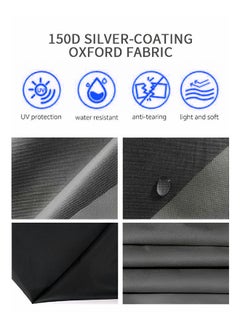 JoyousSto Multi Layers Car Cover Waterproof All Weather for Automobiles Outdoor Full Cover Windproof Sand proof Rain proof UV proof Car Covers with Zipper Door Car Protection 4.7*1.85*1.67 m Black  - Image 2