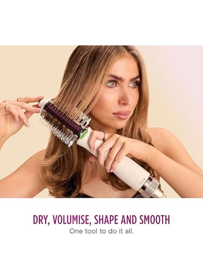 Shark - Shark SmoothStyle Heated Brush and Comb with Heat-Resistant Storage Bag, Wet & Dry Modes, Hot Air Brush with 3 Temperatures, Smooth, Soft & Voluminous Finish For All Hair Types, Silk, HT212ME - Image 1