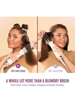 Shark Shark SmoothStyle Heated Brush and Comb with Heat-Resistant Storage Bag, Wet & Dry Modes, Hot Air Brush with 3 Temperatures, Smooth, Soft & Voluminous Finish For All Hair Types, Silk, HT212ME  - Image 4