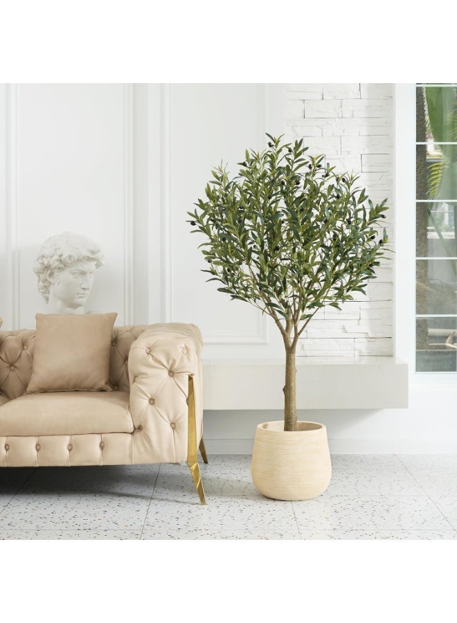 LATIFA Artificial Olive Tree 150 cm Artificial Plant UV-Resistant Decorative Artificial Plants for Living Room Office Bathroom as Artificial Tree - Image 3