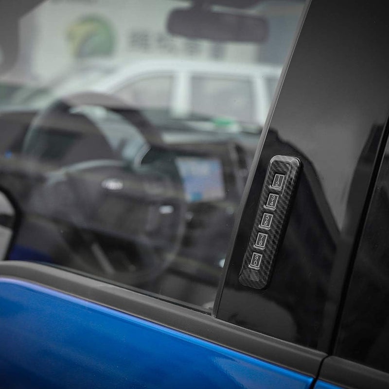 Carbon Fiber Style Pillar Door Lock Password Trim Fit for Ford F150 2014-2019 Accessories - Image 5
