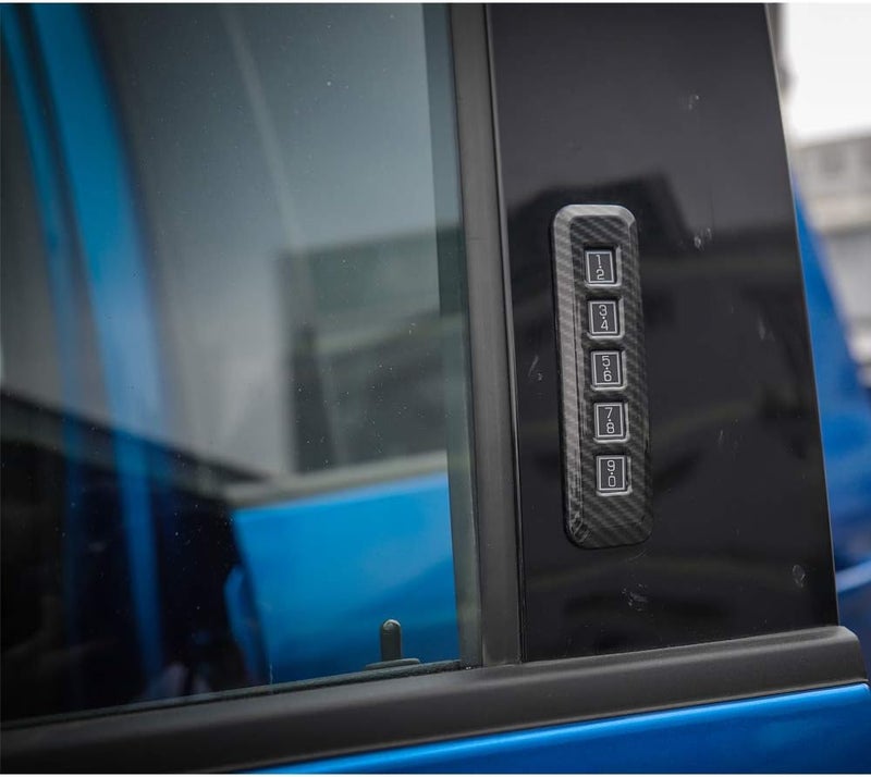 Carbon Fiber Style Pillar Door Lock Password Trim Fit for Ford F150 2014-2019 Accessories - Image 2