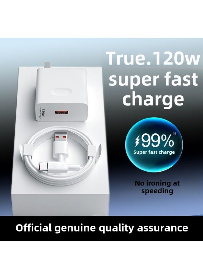 Super Fast Charge 120W Head For Huawei Glory P50mate60 Mobile Phone Charger 6A Data Cable Is Fully Compatible-Color:120w Safe Fast Charging Warranty For Three Years_super Fast Single Line 2.1m A Line 2 Pieces
