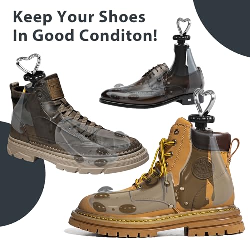 eachway Shoe Stretcher Women Men Professional Boot Stretcher Adjustable Width Length for Wide Feet (L (Wm's 11-14;men's 10-14) Grey1pcs) - Image 4
