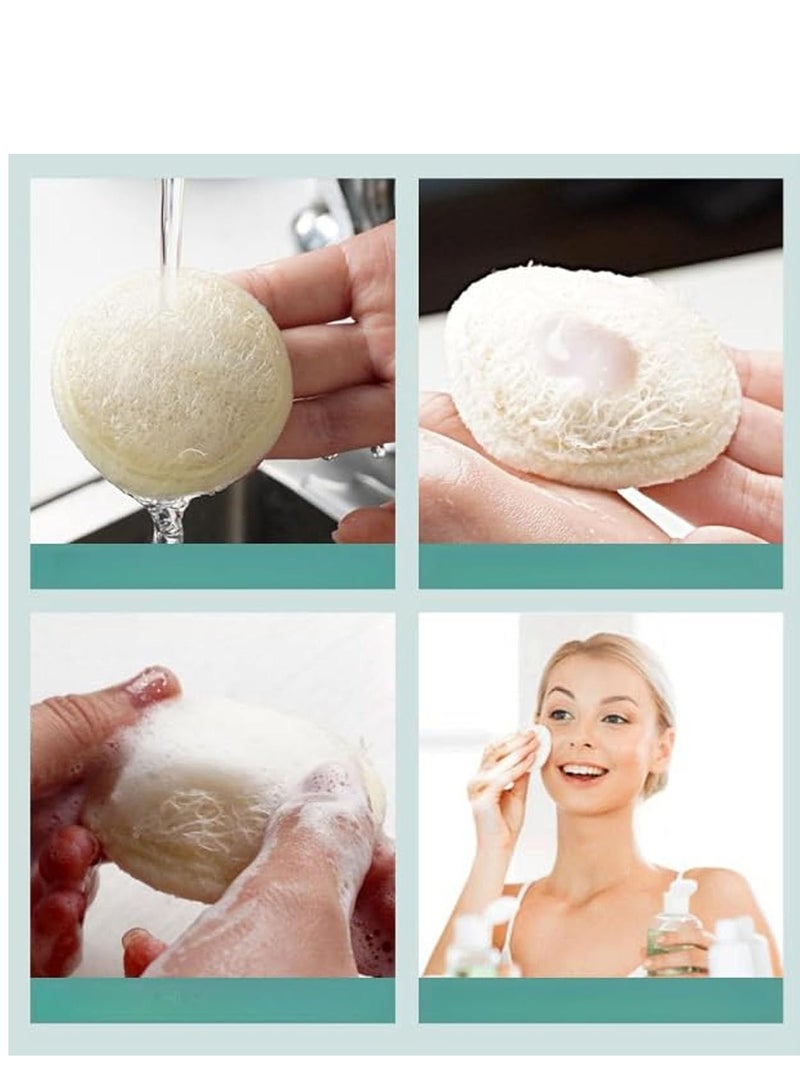 6 pcs Exfoliating Loofah Sponge Pads Facial Body Bath Shower Loofah Sponge Pad Natural Exfoliating Scrubber Brush for Men Women Bath and Spa(1 Pack of 6) - Image 4