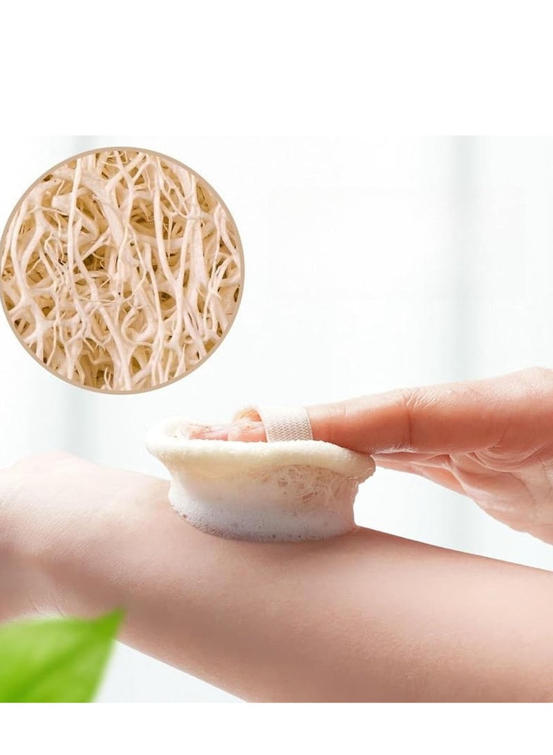 6 pcs Exfoliating Loofah Sponge Pads Facial Body Bath Shower Loofah Sponge Pad Natural Exfoliating Scrubber Brush for Men Women Bath and Spa(1 Pack of 6) - Image 3