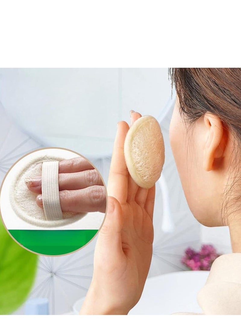 6 pcs Exfoliating Loofah Sponge Pads Facial Body Bath Shower Loofah Sponge Pad Natural Exfoliating Scrubber Brush for Men Women Bath and Spa(1 Pack of 6) - Image 2