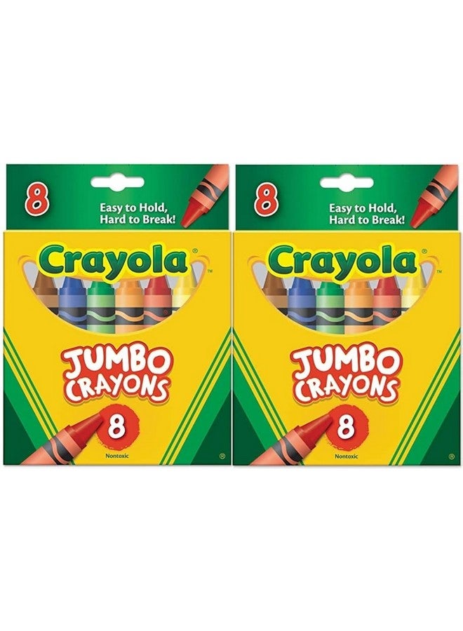 Crayola 8-Pack Crayons - Jumbo (So Big) Size Size, Pack of 2 - Image 1
