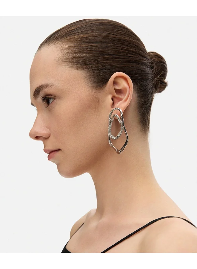 Ipekyol Intertwined Rhinestone Earrings